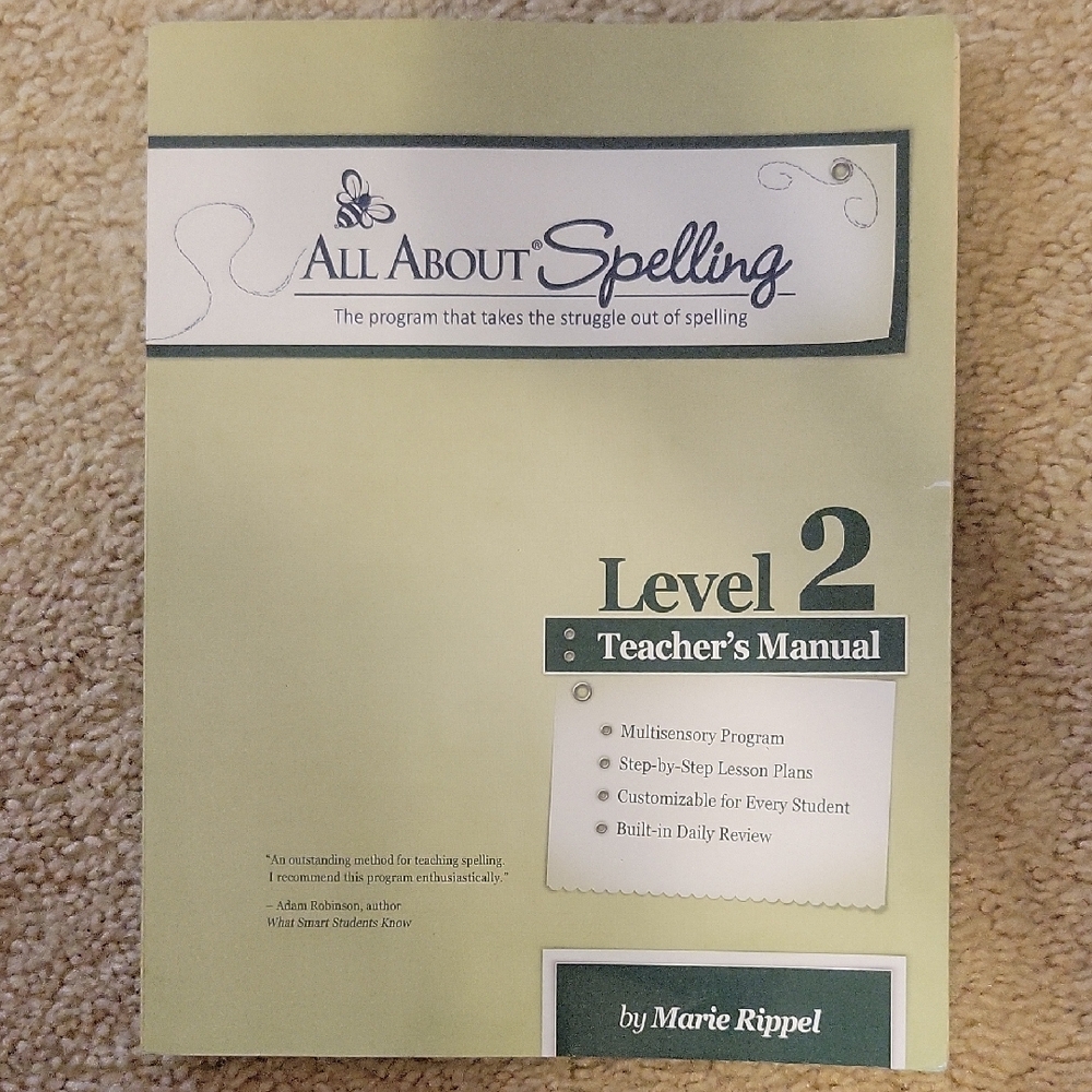 All About Spelling - Level 2 - Teachers Manual - Good Condition - Preowned